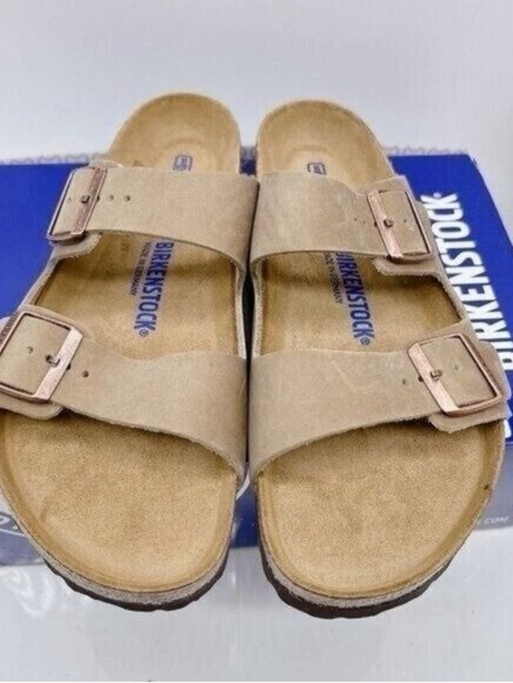 Birkenstock Women's Two-Strap Sandals in Light Brown Suede - Picture 2 of 5